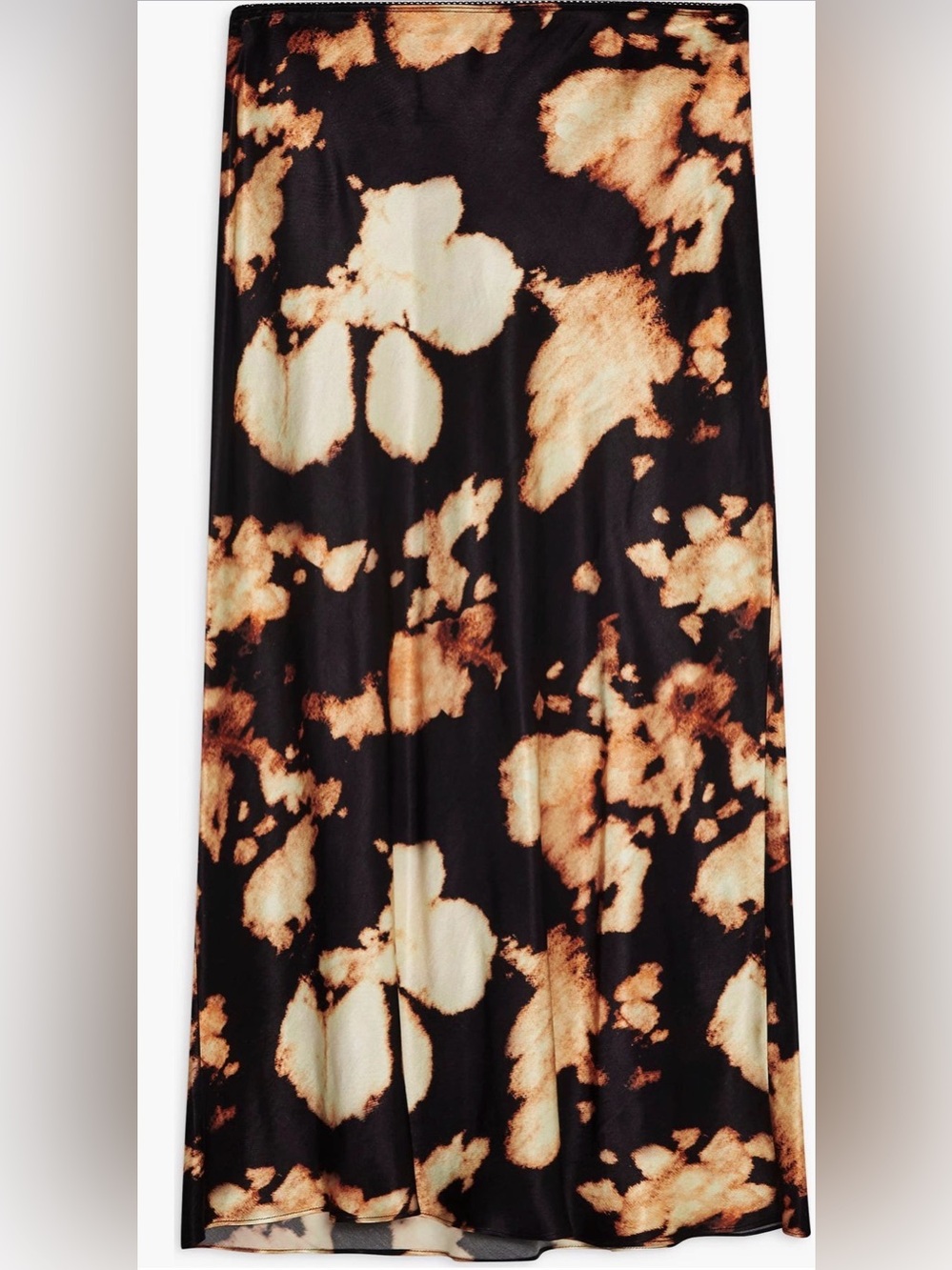 Pre-Owned Topshop Satin Tie Dye Midi Skirt
